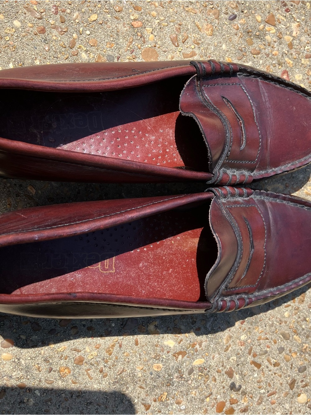 Dexter Men's Wine Burgundy Leather Penny Loafers